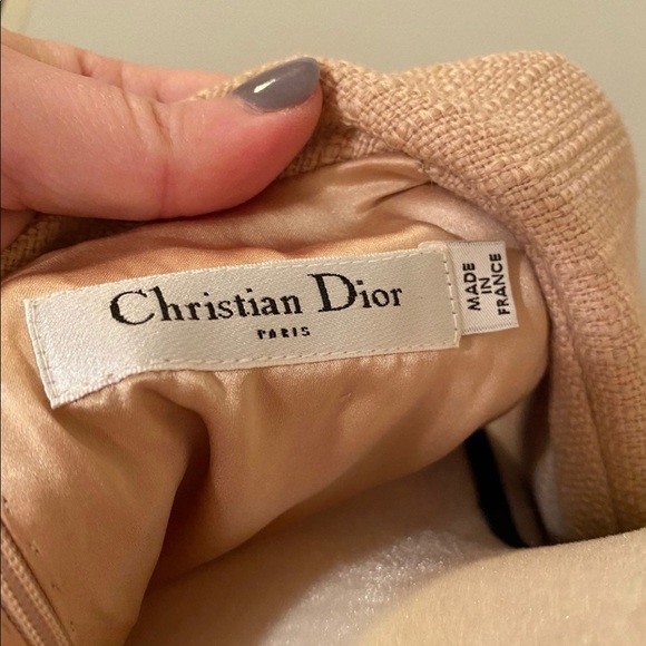 NWOT Christian Dior boucle wide collar belted dress - Picture 7 of 8